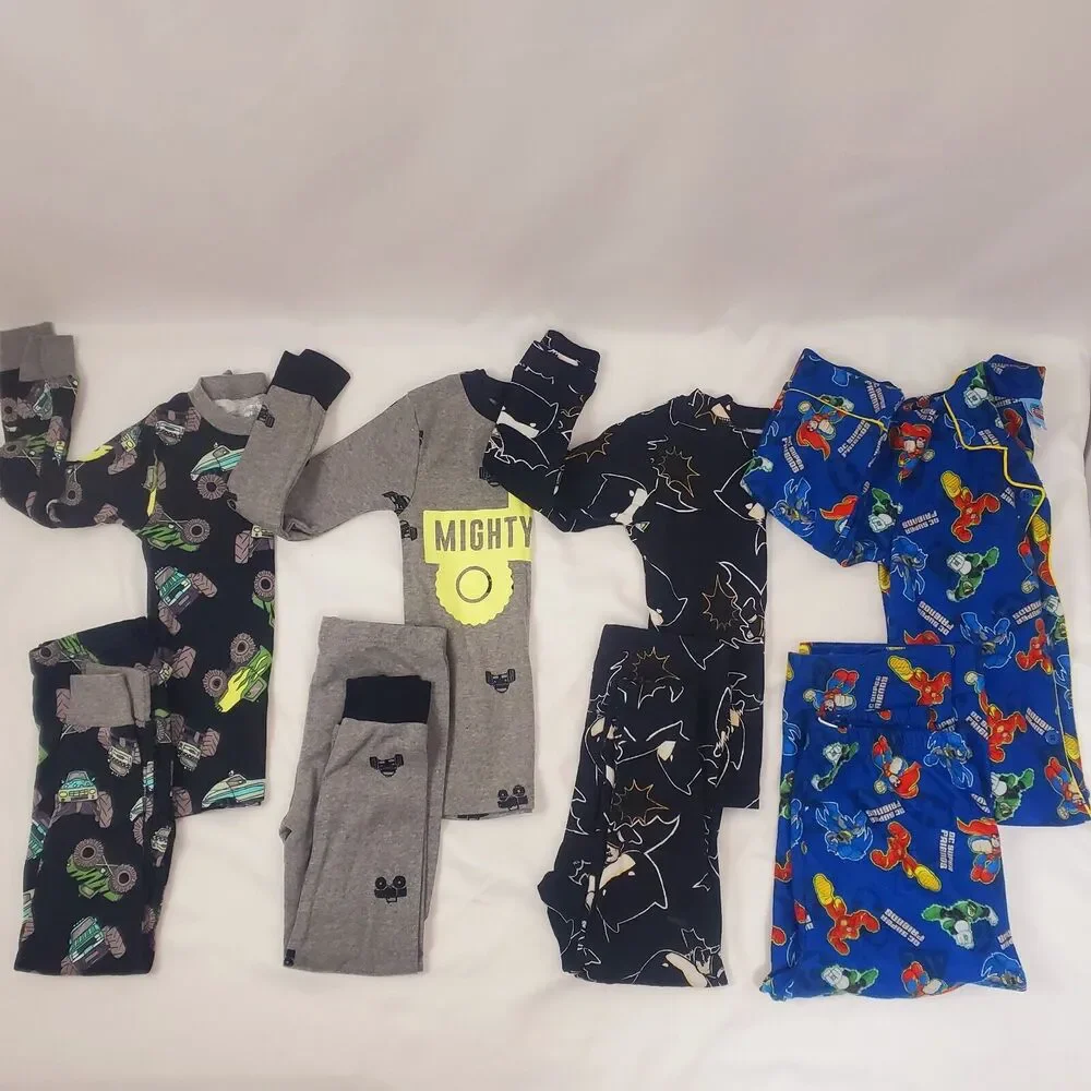 Toddler Boys Pajama Lot Size 3T 4T Carters Marvel Batman Trucks Longsleeve Pants